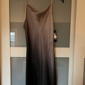 Bebe cowl neck silky ombré slip